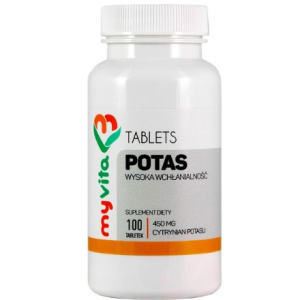 Potas (cytrynian) 450mg 100 tabl.