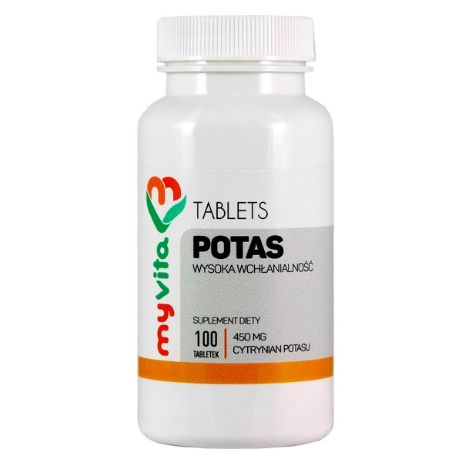 Potas (cytrynian) 450mg 100 tabl.