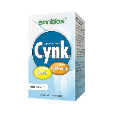 Cynk + Acerola + Beta Karoten 30 tabl.