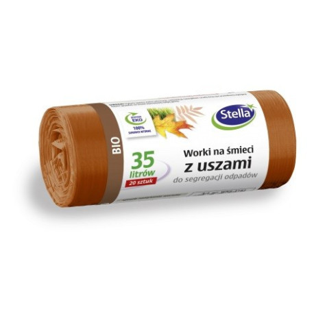 STELLA Worki z uszami do segregacji odpadów BIO 35L brązowe 1op.-20szt.