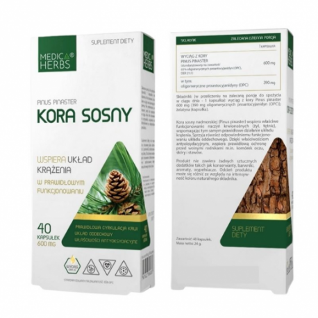 Kora Sosny 600mg 40 kaps.