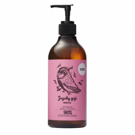 Naturalne mydło do rąk Jagody goji i Wiśnia 500ml