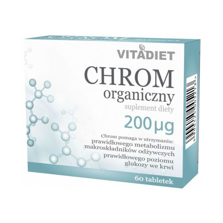 Vitadiet Chrom Organiczny 200 Mcg 60 Tabl.