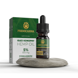 Olej CBD 5 % konopny - przebadany | FULL SPECTRUM | 500 mg