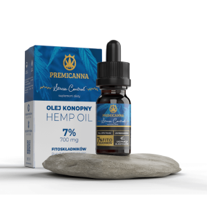 Olejek CBD NA POBUDZENIE 7% Stress Control z Ashwagandhą | 700 mg