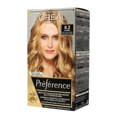 Loreal Farba Recital Preference X Cannes 8.3 Jasny Blond Złocisty