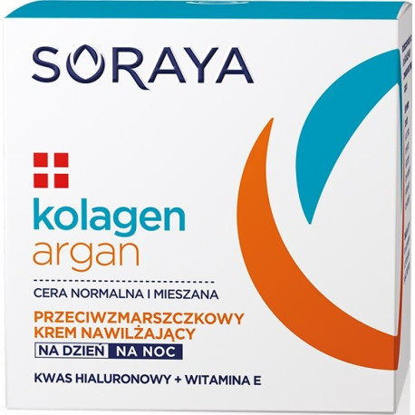 Soraya Kolagen Argan Krem nawilżający przeciwzmarszczkowy na dzień i noc  50ml