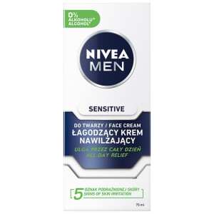 NIVEA FOR MEN Sensitive Łagodny krem do twarzy  75ml