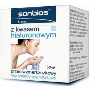 Sanbios Krem Z Kwasem Hialuronowym 50 ml nawilża