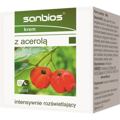 Sanbios Krem Z Acerolą 50 ml Nawilża i Ujędrnia