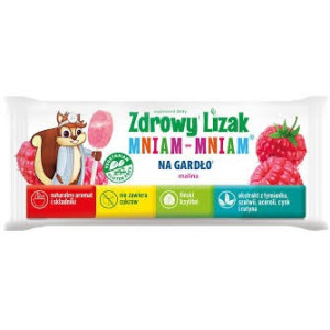 Starpharma Zdrowy Lizak Mniam  Na Gardło 6G Malina