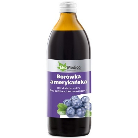 Ekamedica Borówka Amerykańska 0,5L Sok 100%