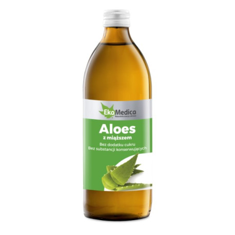 Ekamedica Aloes z miąższem 0,5L Sok 100%