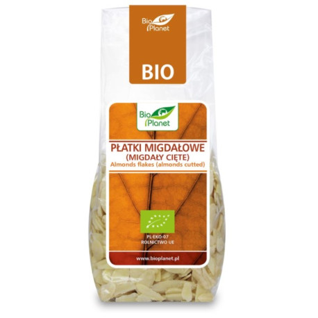 BIO PLANET Płatki migdałowe(migdały cięte)BIO 100G