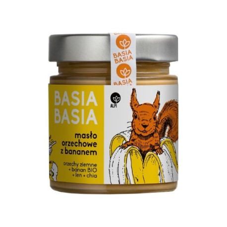 Pięć Przemian krem orzechowy z bananem 210g Basia