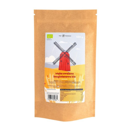 Pięć przemian Mąka Owsiana Bezglutenowa  BIO 500g