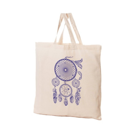 Torba bawełniana ekologiczna Łapacz Snów fioletowa