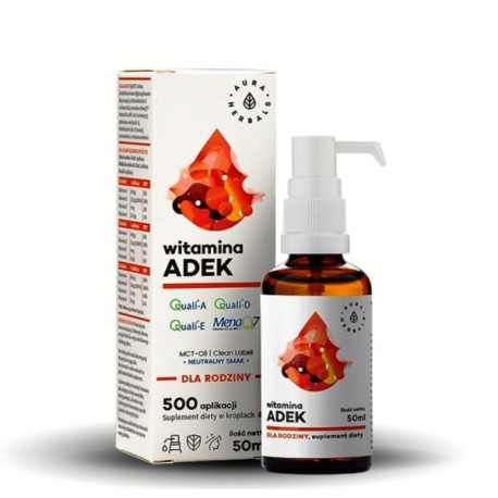 Aura Herbals Witamina ADEK 50 ml odporność MCT