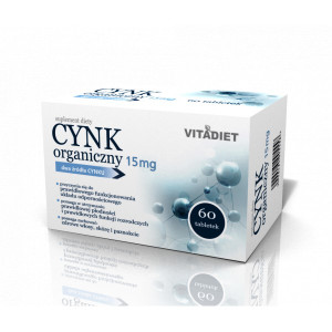 Vitadiet Cynk Organiczny 15 Mcg 60 Tabl. odporność