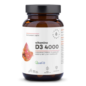 Aura Herbals Witamina D3 4000 90 k z lanoliny