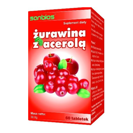 Sanbios Żurawina Z Acerolą 60 T