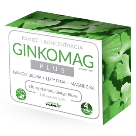 Xenicopharma Ginkomag Plus 120 Kap Lepsza pamięć