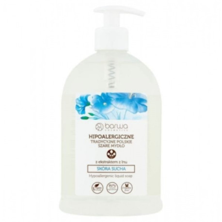 Barwa Mydło hipoalergiczne z ekst z lnu 500 ml