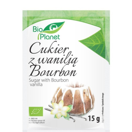 BIO PLANET Cukier z wanilią Bourbon 15 g Bio