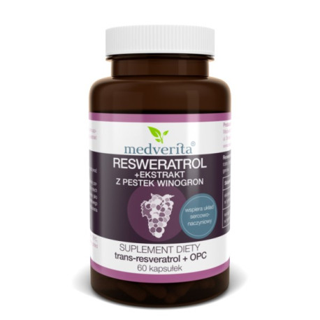 Medverita Resweratrol OPC 60 K pestki winogron