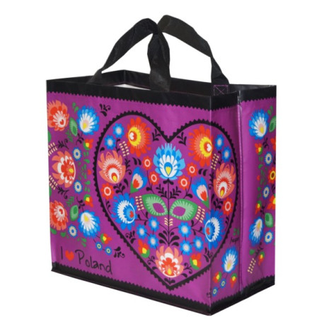Torba Z Pp Esy-Floresy Serce Fioletowa 24l