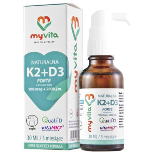 Myvita Witamina K2+ D3 2000 Naturalna Krople 30 Ml