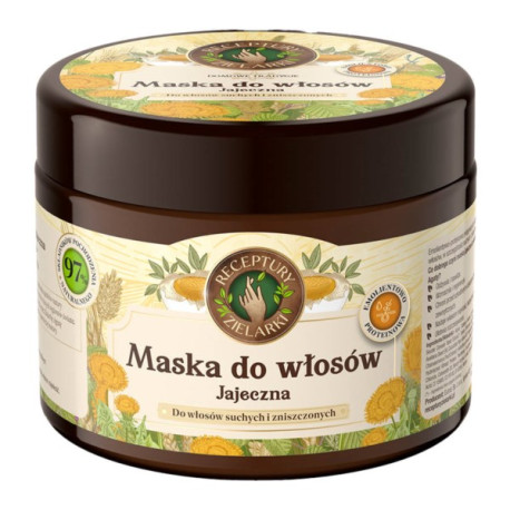 Maska do włosów jajeczna 300 ml Receptury Zielarki