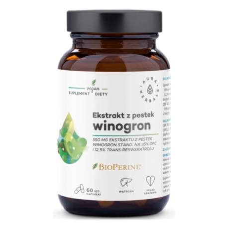 Aura Herbals Ekstrakt z pestek wingoron 60 k