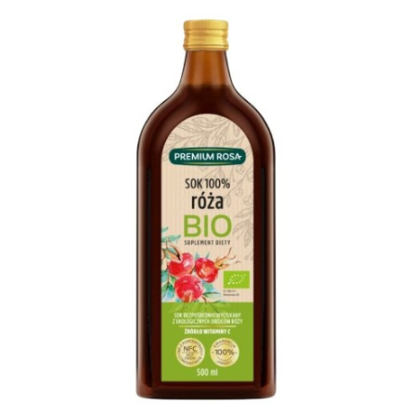 Premium Rosa BIO Sok z Owoców Róży 100% 500 ml