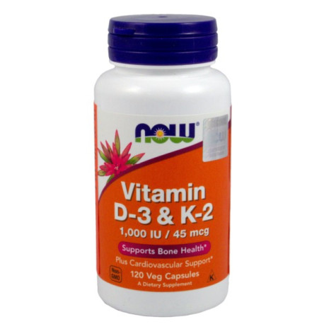 Now Foods Witamina D3+K2 120 K
