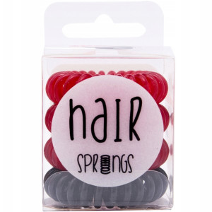 Hair Springd 3+1 czerwono czarna sprężynki gumki