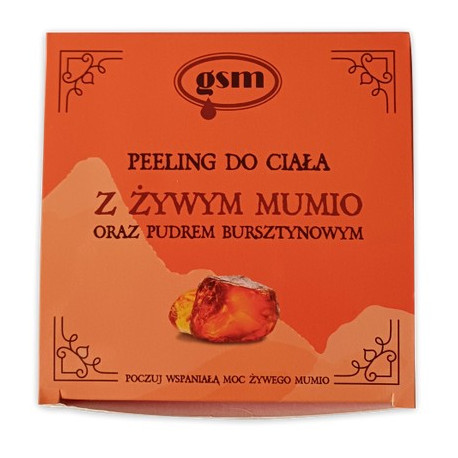 GSM Peeling do ciała z żywym mumio oraz bursztynem