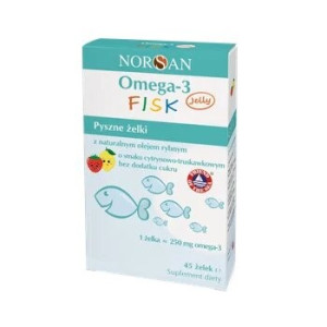Norsan Omega 3 FISK żelki smak cytrynowo  45 szt