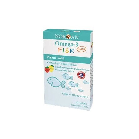 Norsan Omega 3 FISK żelki smak cytrynowo  45 szt