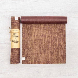 Mata do jogi myga - Jute 5mm - bordowy