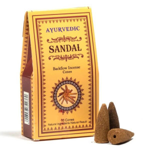 Kadzidło stożkowe Ayurvedic Sandalwood - Drzewo sandałowe