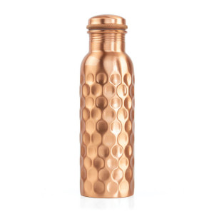 Miedziana butelka na wodę Bodhi 800ml - Diamond Etching