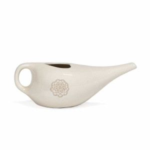 Ceramiczne naczynie Bodhi Neti Pot - kremowy