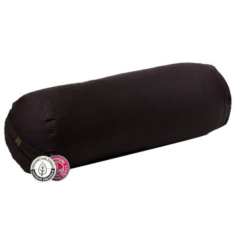 Wałek/Bolster do jogi z bawełny organicznej - czarny