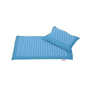 Zestaw do akupresury - mata i poduszka - błękitny