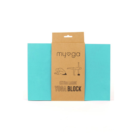 Klocek płaski do jogi myga - turkusowy