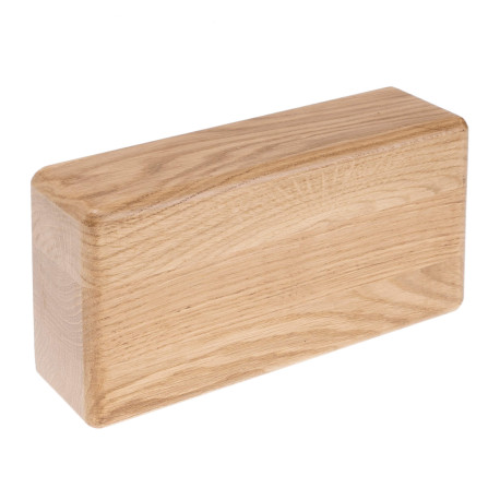 Drewniany lakierowany klocek do jogi - Dąb