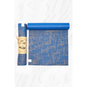 Mata do jogi  myga Jute 5mm - niebieski