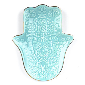 Podstawka ceramiczna na biżuterię - Hamsa