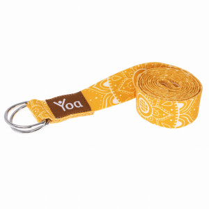 Pasek do jogi Yoa - żółty, 183 cm